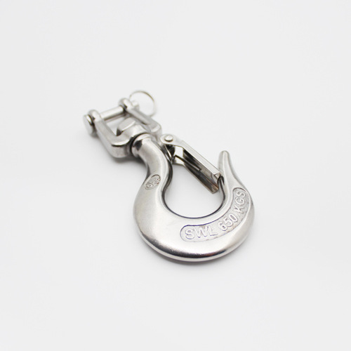 Stainless steel 304 fork-type rotating cargo hook, universal spring hook, American sandbag hook