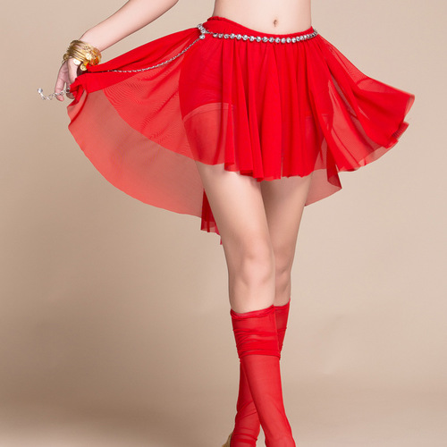  New Belly Dance Practice Wear Bottoms Dance Skirt Women’s Sexy Mesh Skirt Skirt