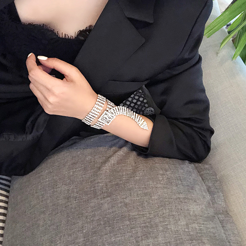 30g Weight Necklace Classification Wedding, Travel Occasion Women'S Gender Gold, Silver Color Korean Hot-selling Short Choker Full Diamond Clavicle Chain Necklace For Women 5