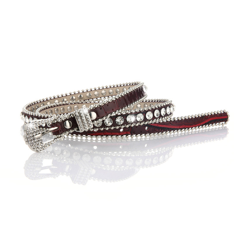 Cinturón de mujer de cristal popular en línea Cinturón de diamantes de imitación de cintura delgada de mujer japonés y coreano