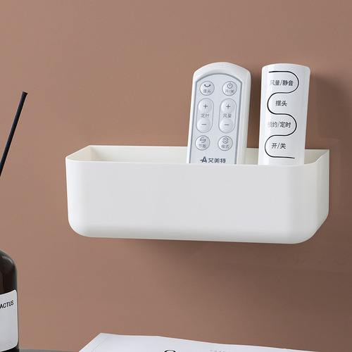 Japanese wall-mounted cosmetics remote control storage box bathroom nail-free drain rack storage rack cross-border