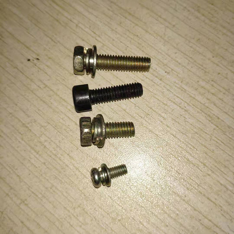 304不锈钢M3M4内六角圆柱头平弹垫组 杯头内六角三组合螺丝