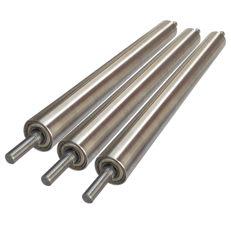 Stainless steel non -power roller teleportation band electric sprocket roller conveyor roller roller roller roller glue transmission roller