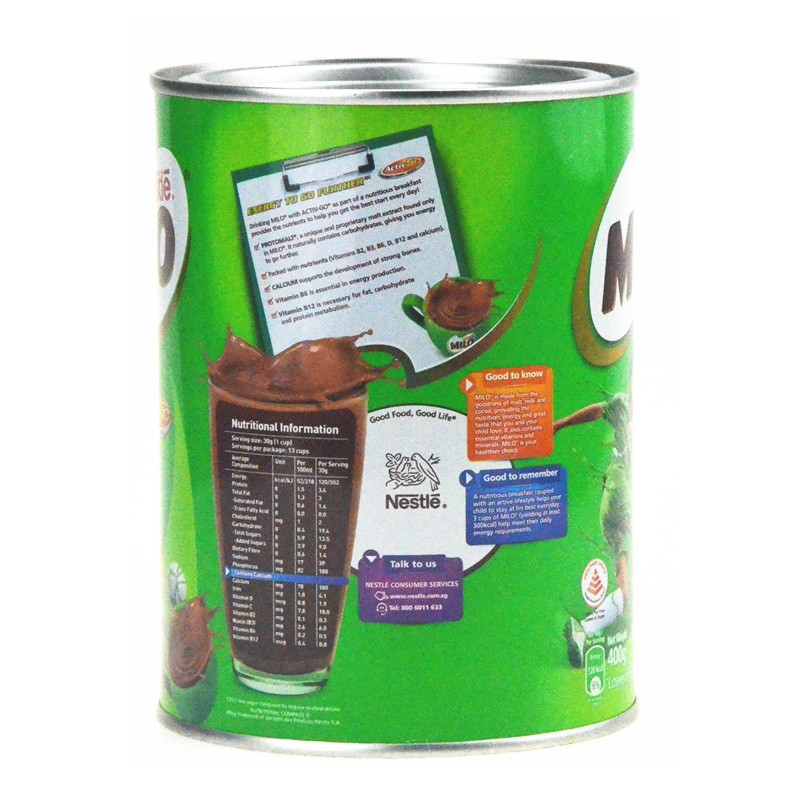 马来西亚进口罐装雀美禄巢MILO三合一巧克力冲饮400g/1.4kg家庭装-阿里巴巴