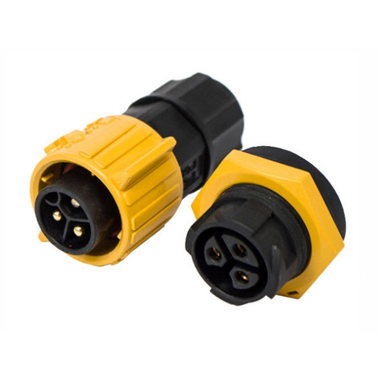 捷联通5G电源M19大电流插件2345芯自锁防水连接器