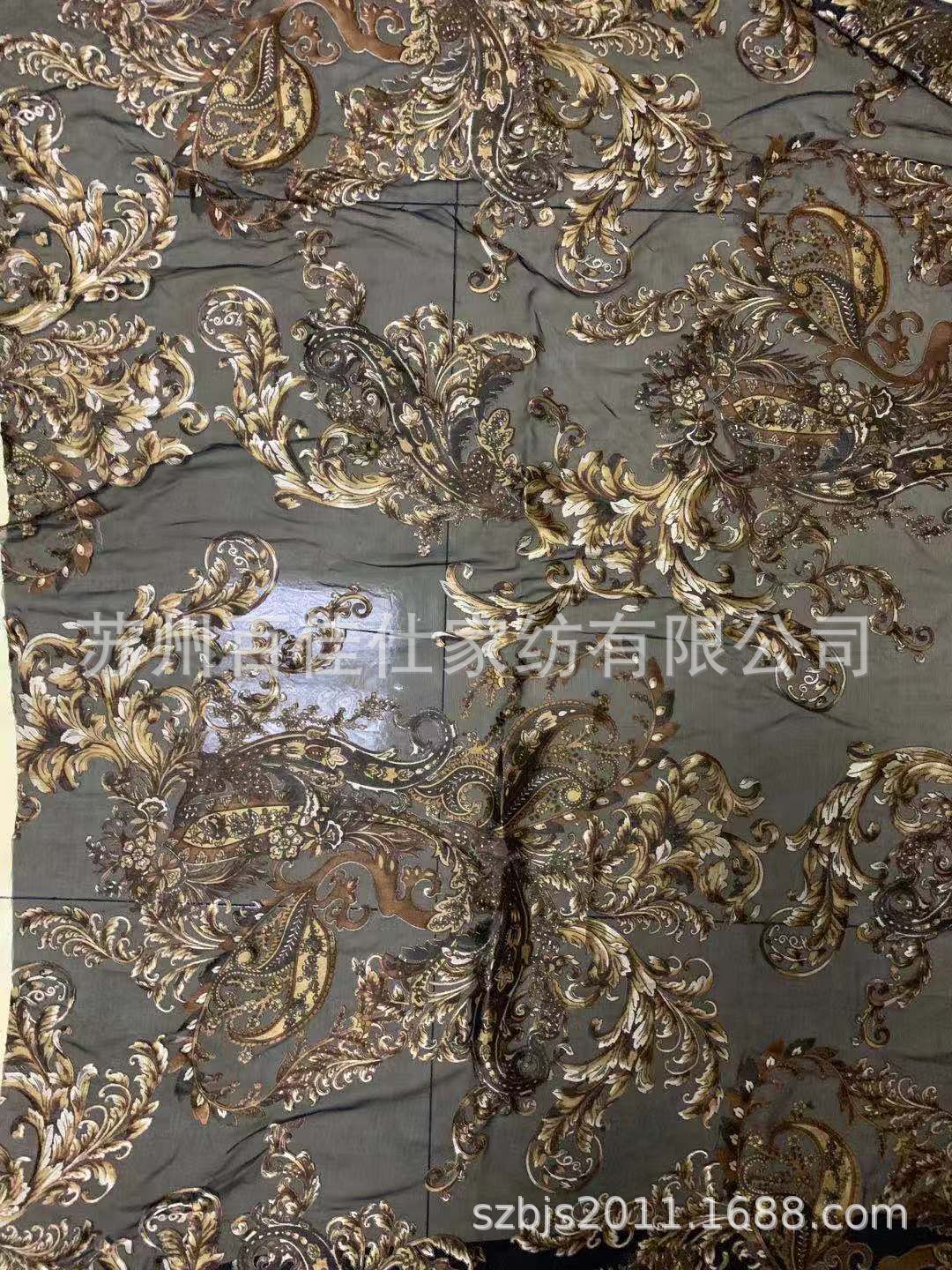 长期供应各种丝绒烂花及烂花绡：底布 锦纶 涤纶 真丝绡 三合一等