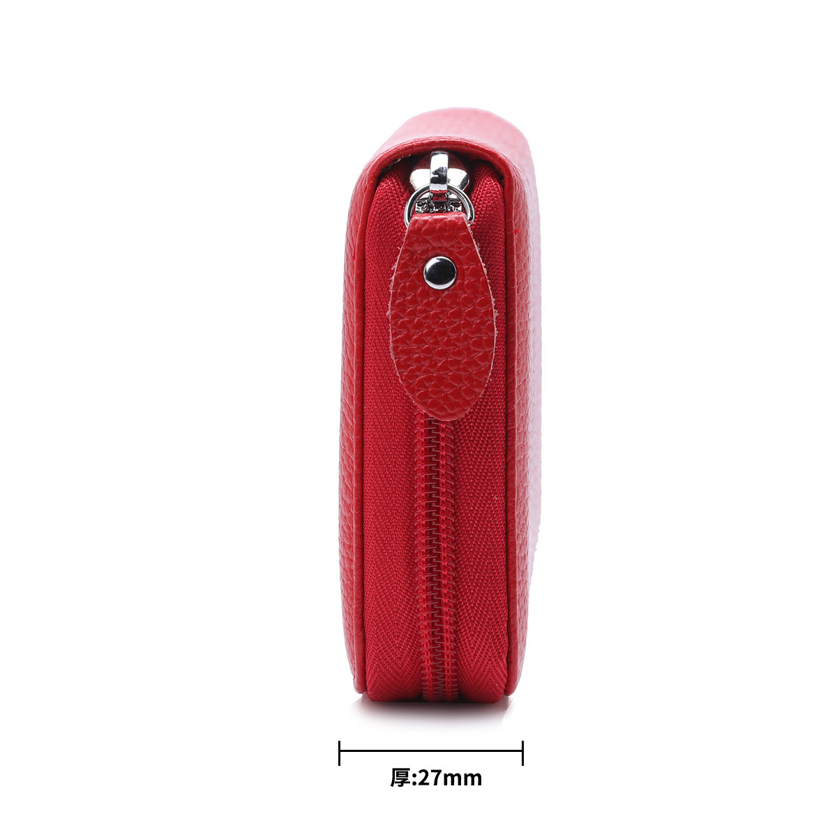 165g Weight Polyester Lining Material Zipper Closure Type Business, Travel Occasion Leather Material Solid Color Pattern Unisex Gender Fashion Style Square Shape Coffee, Pink, Purple, Red, Blue, Black Color Anti-rfid Creative Men's And Women's Leather Long Wallets Multi-function Zipper Wallet 18