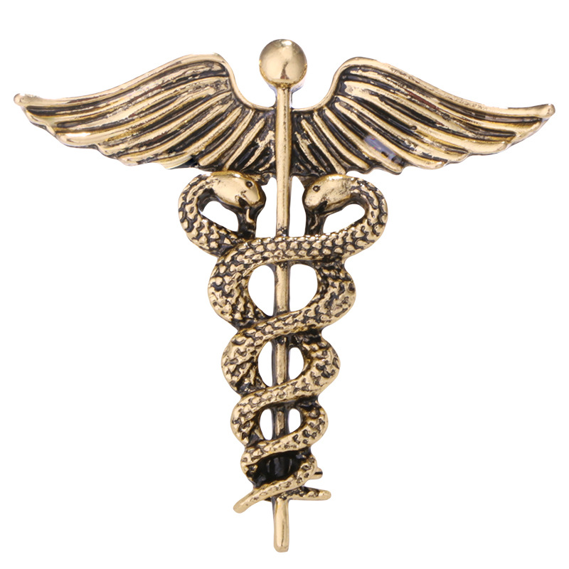 Broche de alas de ángel retro estilo europeo/americano, para trajes – diseño de animal creativo (serpiente), venta directa de fábrica.