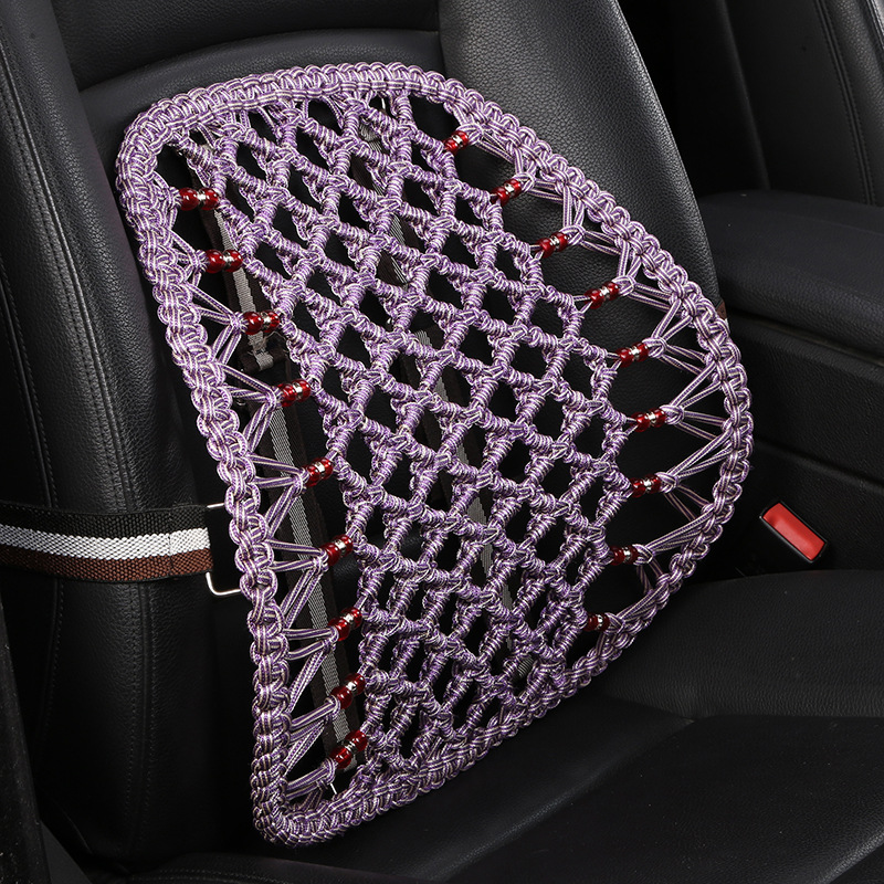 Car lumbar Hand-knitted Backrest pad Car Cushion automobile Lumbar pillow Waist protection backrest A generation of fat