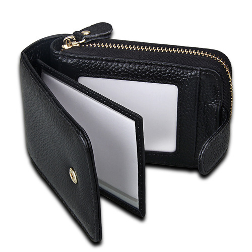 Taobao hot selling men's driver's license multi-function card bag rfid leather accordion card bag women's wallet card