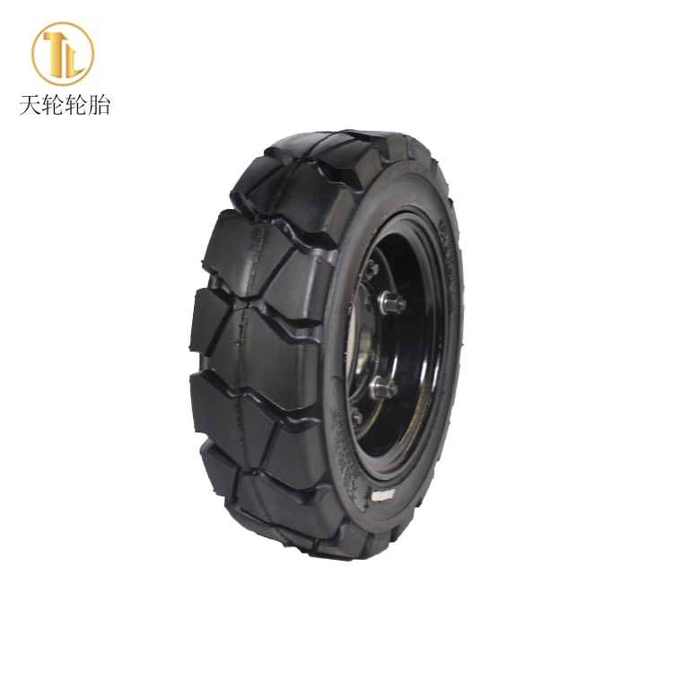 天轮轮胎1-2吨电叉前轮18x7-8后轮15x4.5-8实心轮胎