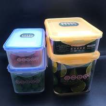 嘉宝PC透明保鲜盒方形微波炉饭盒厨房储物盒奶茶店餐厅用品