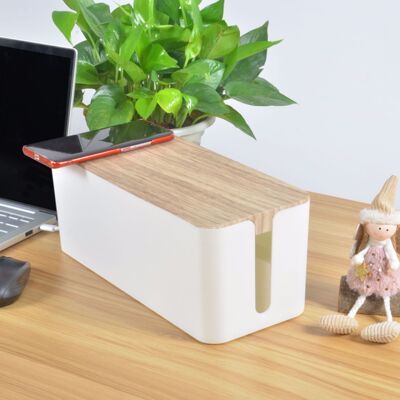 new pattern Wood Cable boxes power cord socket Protection box desktop wire Sorting box Wire storage box