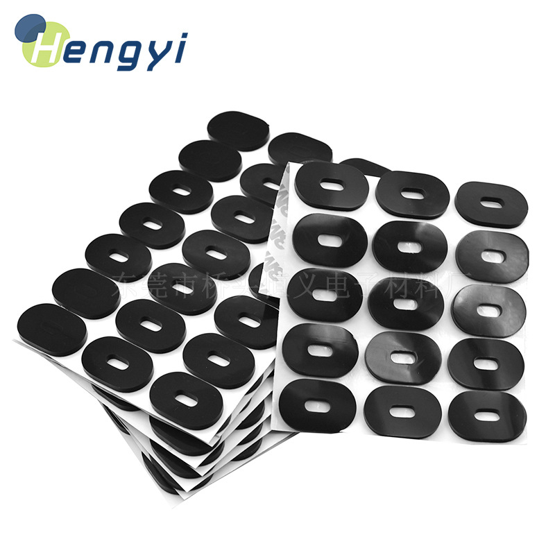 厂家硅胶垫片 自粘防减震硅胶缓冲垫 自行车踏板防滑脚垫