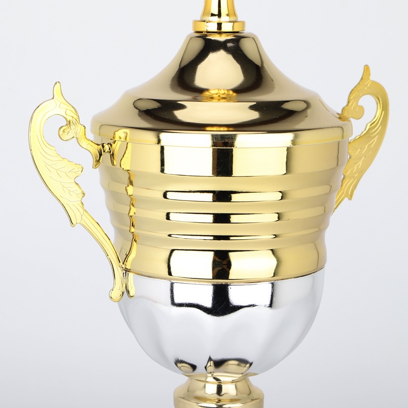 Trofeo de Metal Chapado en Oro y Plata de Hierro para Espacio de Oficina
