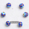 Copper round beads, enamel, accessory with accessories, handmade, wholesale