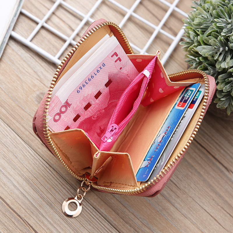 Korean Solid Color Embroidered Short Wallet Wholesale display picture 6
