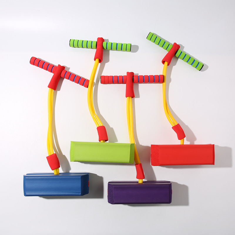 儿童青蛙跳玩具幼儿园小学生蹦跳杆 精宏运动弹跳鞋跳跳杆弹力跳|ms