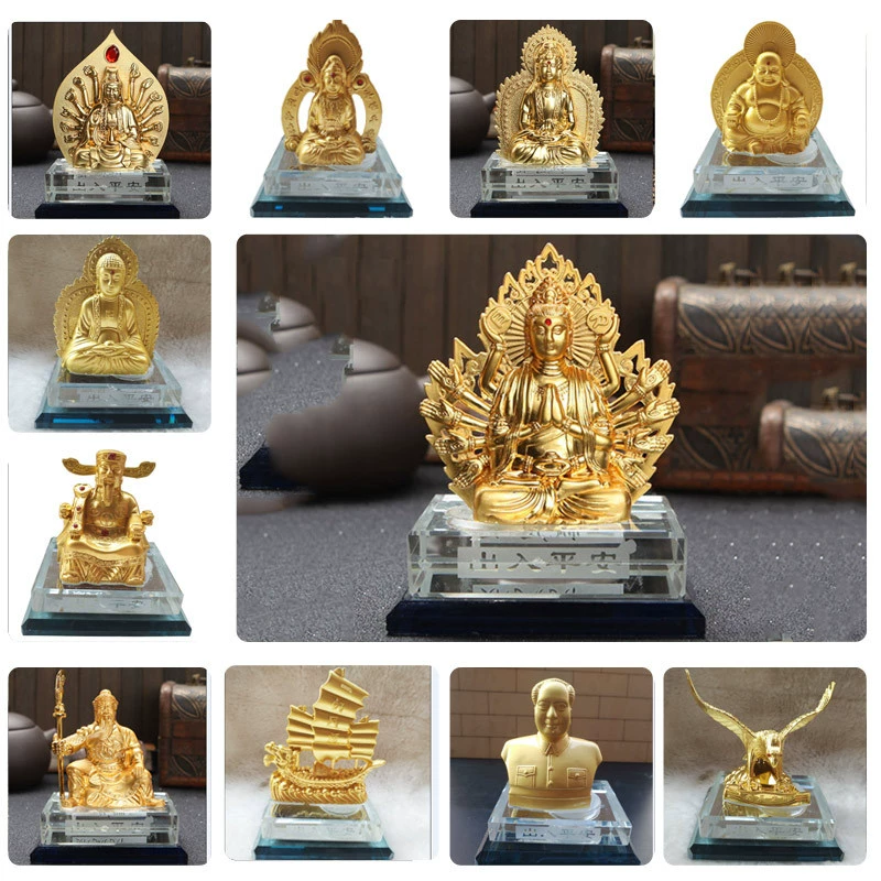 Белый Хрустальный нижний сплав Тысяча рук Гуаньинь статуя Будды автомобильное парфюмерное сиденье оптом завод прямые оптовые поставки Taobao