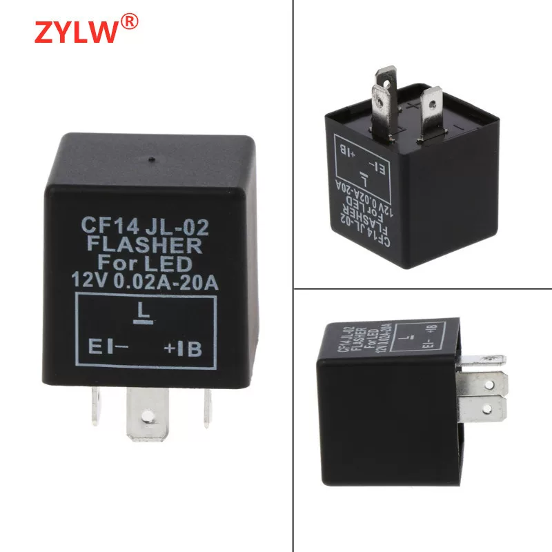CF14 короткоблочная светодиодная вспышка реле автомобиля трипиновая LED12V 0.1-20A