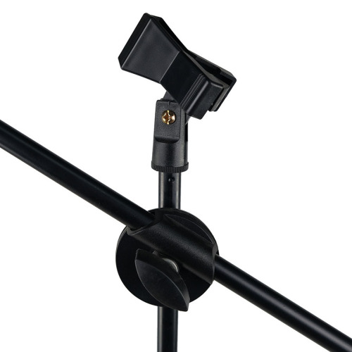 Microphone Stand Double Clamp Microphone Floor Stand Adjustable Height Portable Microphone Floor Stand
