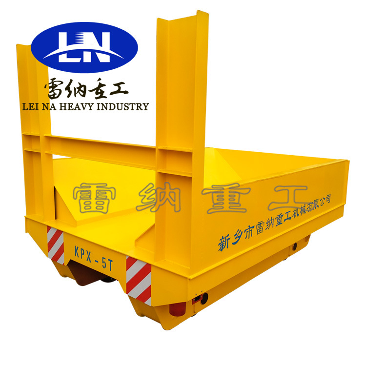 5T车间卷材搬运蓄电池轨道电动平车 钢卷过跨工业轨道平车地爬车