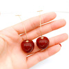 Japanese fashionable realistic fruit brand earrings, long windmill toy, new collection, gradient