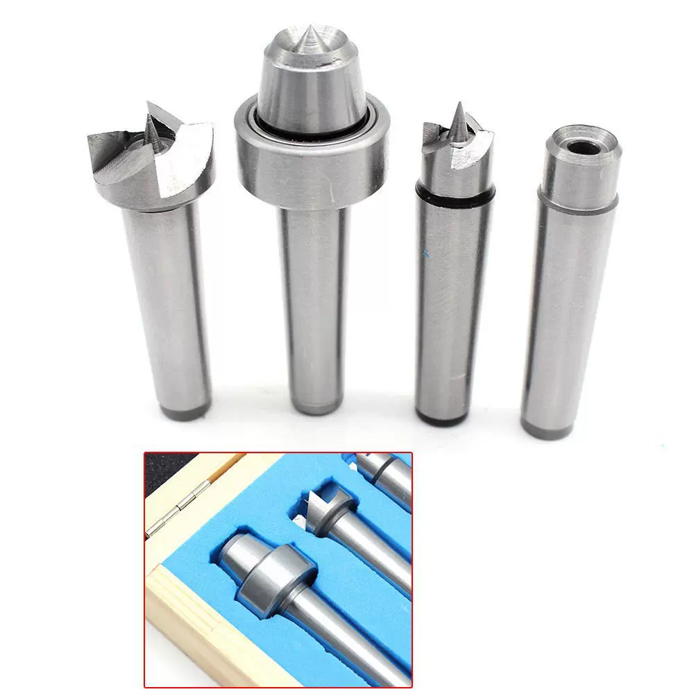 木工顶尖套装MT2-4pcs 莫氏2号4件套 MT1木工顶针4支装 跨境热销