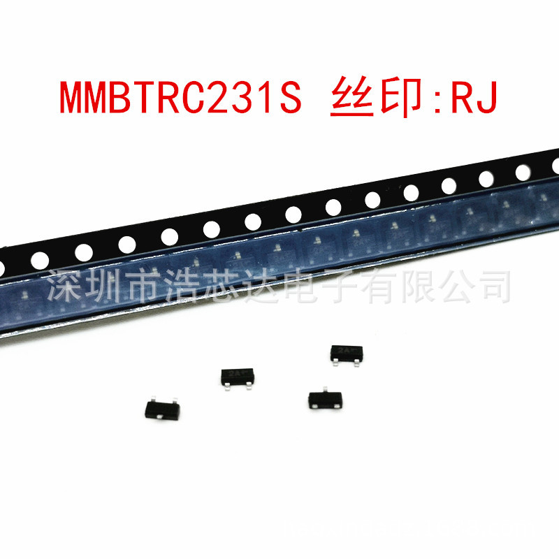 MMBTRC231S 丝印:RJ 封装:SOT-23 NPN晶体管 3K/盘