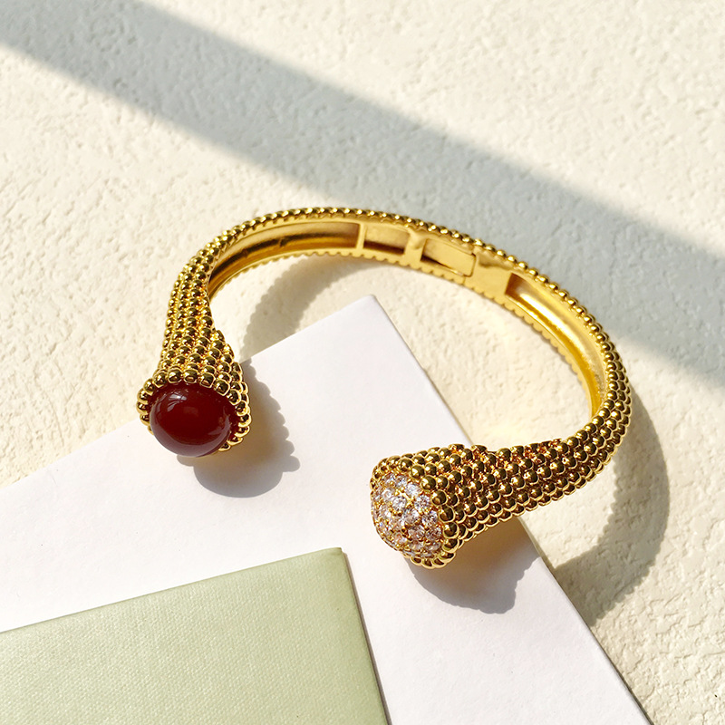 Wholesale Jewelry Vacation Simple Style Solid Color Copper Zircon Inlay Bangle display picture 11