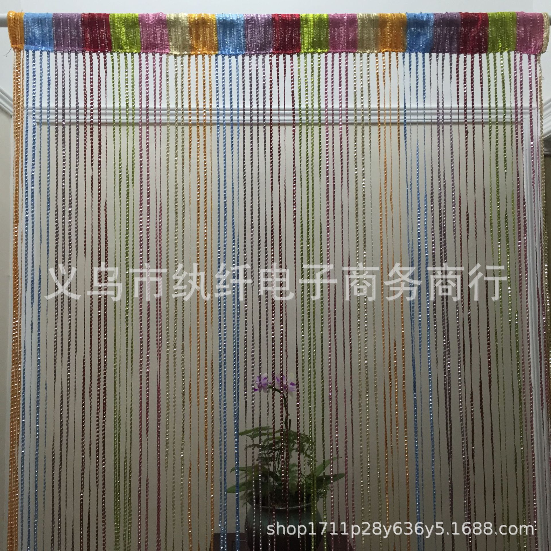 厂家直销1*2彩色SS线帘银皮帘S帘装饰隔断帘婚庆线帘婚礼吊顶装饰-阿里巴巴