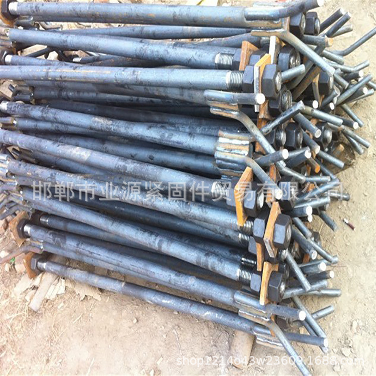 国标GB799本色猫爪地脚螺栓预埋件建筑配件钢结构地角螺丝m30