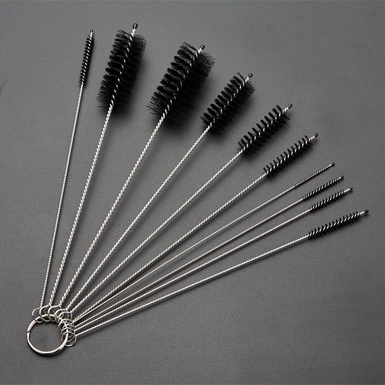 Cepillo de tubo de ensayo de nylon al por mayor de fábrica Cepillo de limpieza de tubos de 10 piezas Cepillo de herramientas