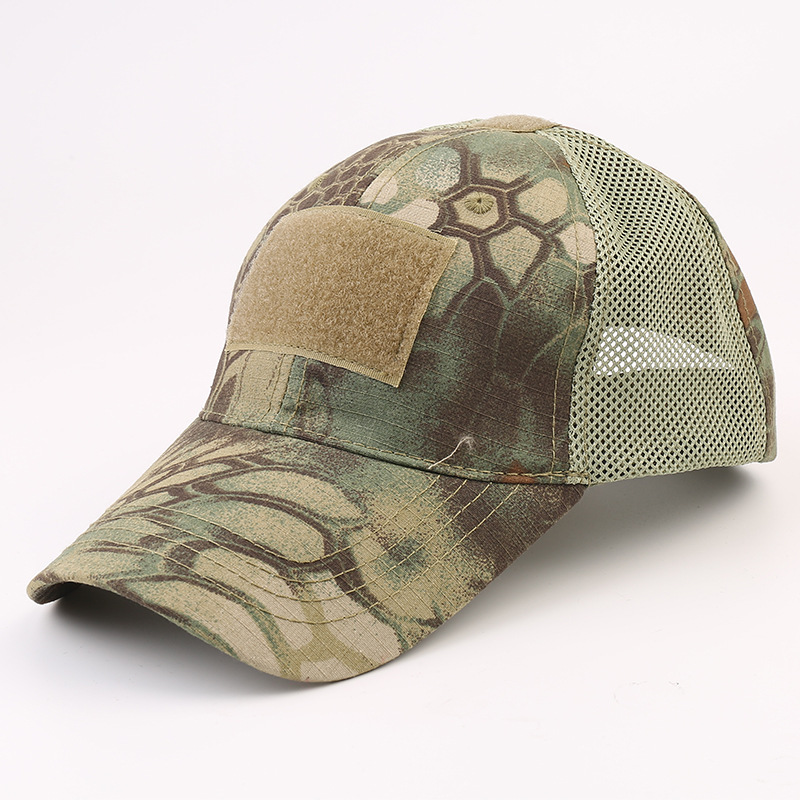 Los aficionados militares al aire libre Python gorra de béisbol de los hombres de camuflaje táctico sombrero deportivo Velcro casquillo enarbolado de una sola pieza de entrega al por mayor
