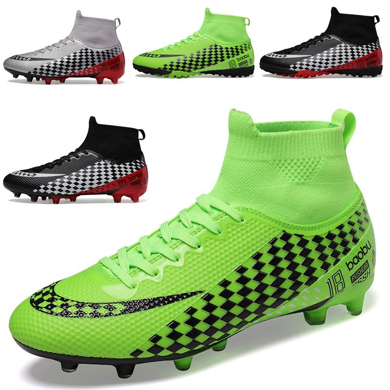 Foreign trade high-top football shoes ma...