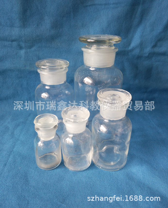 广口瓶 玻璃白大口试剂瓶 白大口瓶 磨口试剂瓶2500ml-20000ml