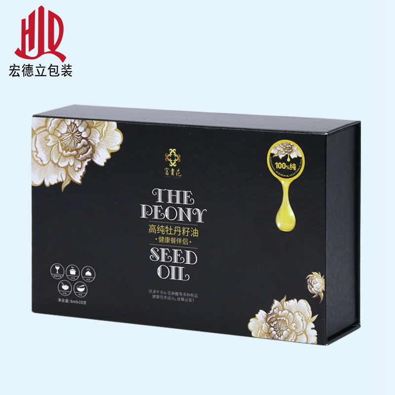 厂定定 制牡丹油包装盒 高档保健食品包装盒定 做