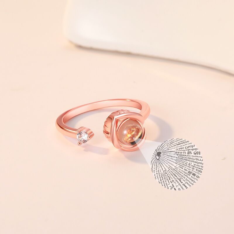 Fashion Flower Copper Plating Inlay Zircon Open Ring 1 Piece
