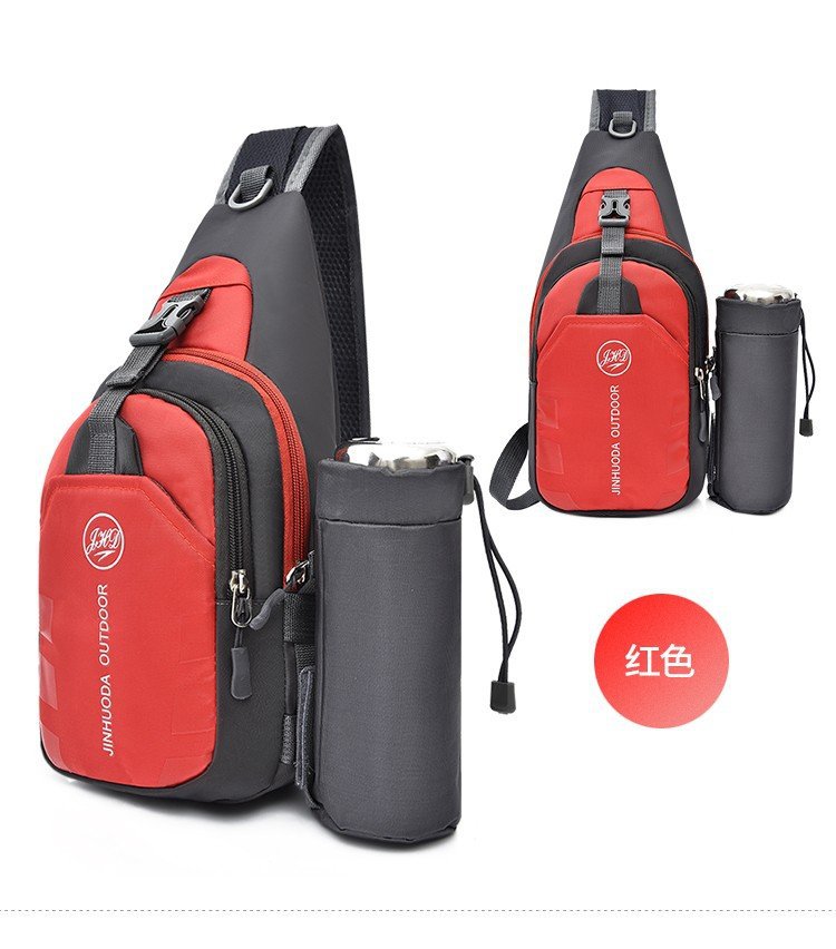 Bolso deportivo para exteriores, bolso bandolera unisex, mochila de viaje y senderismo con compartimento para botella de agua