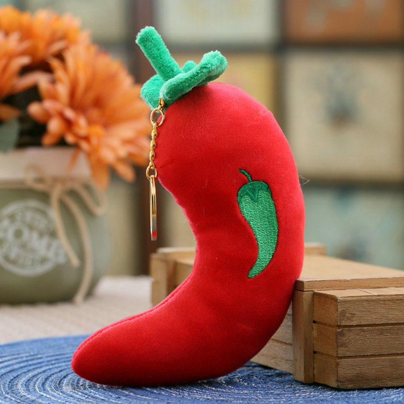 Cute Style 1 Piece Cute Fruit Down Cotton Keychain