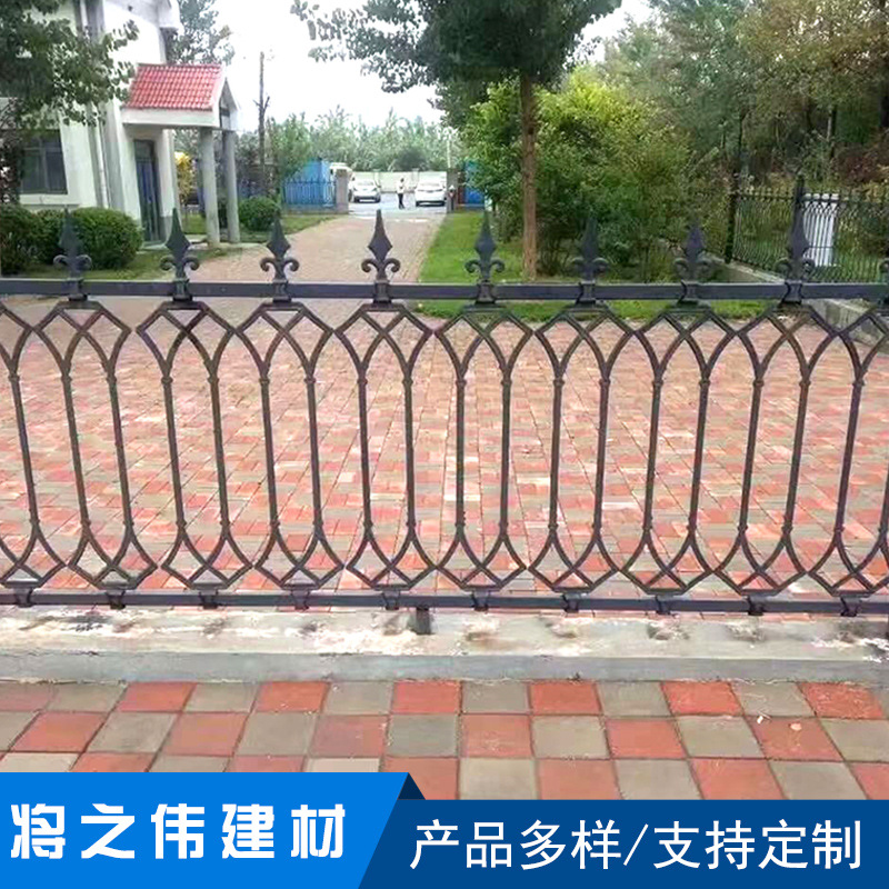 厂家供应双环式护栏 道路市政广场安全隔离铸铁铁艺护栏 支持订购