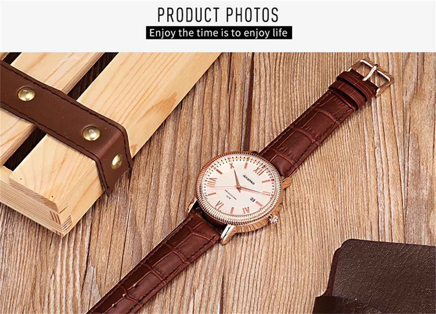Men's Quartz Watch With Japanese Movement And Leather Strap_voghion.com