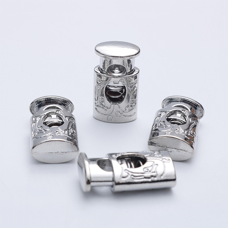 金属弹簧扣 羽绒服吊钟绳扣子卡绳止绳扣配件 单孔弹簧扣调节扣