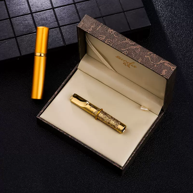 硕达雕花烟嘴过滤循环型可清洗烟嘴过滤器 净烟器健康烟具礼盒装