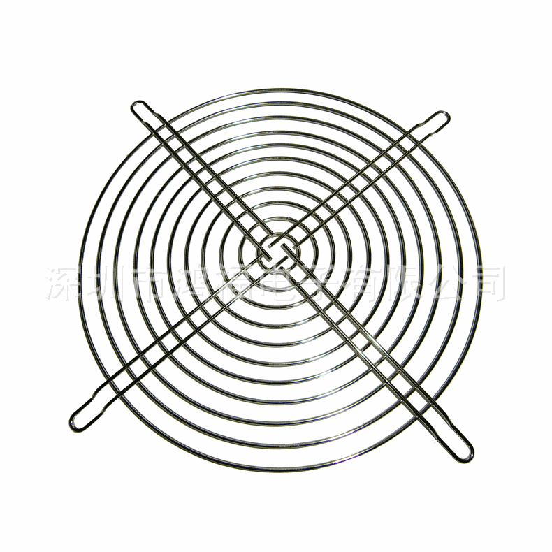 黑色工业散热风扇防尘200网罩厂家批发 风扇金属铁丝网罩金