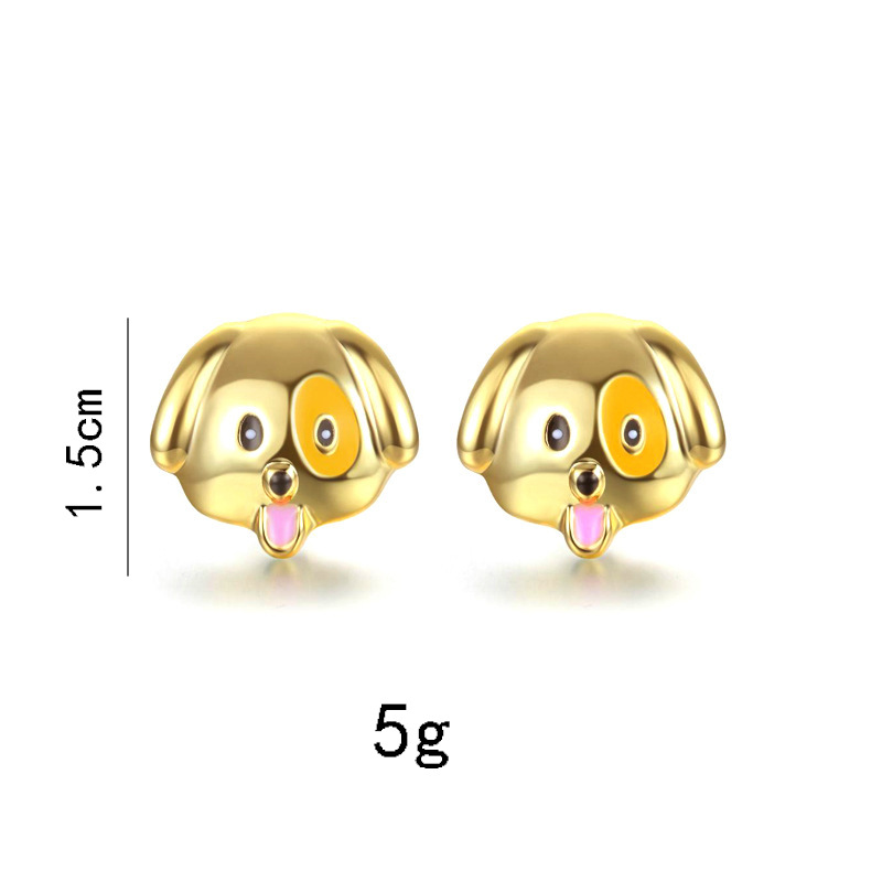 Alloy Oil Dripping Fashion Smile Emoji Dogs Ladybugs Earrings Nihaojewelry display picture 16