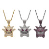 Metal necklace hip-hop style, funny monster, pendant, accessory, European style, Gengar