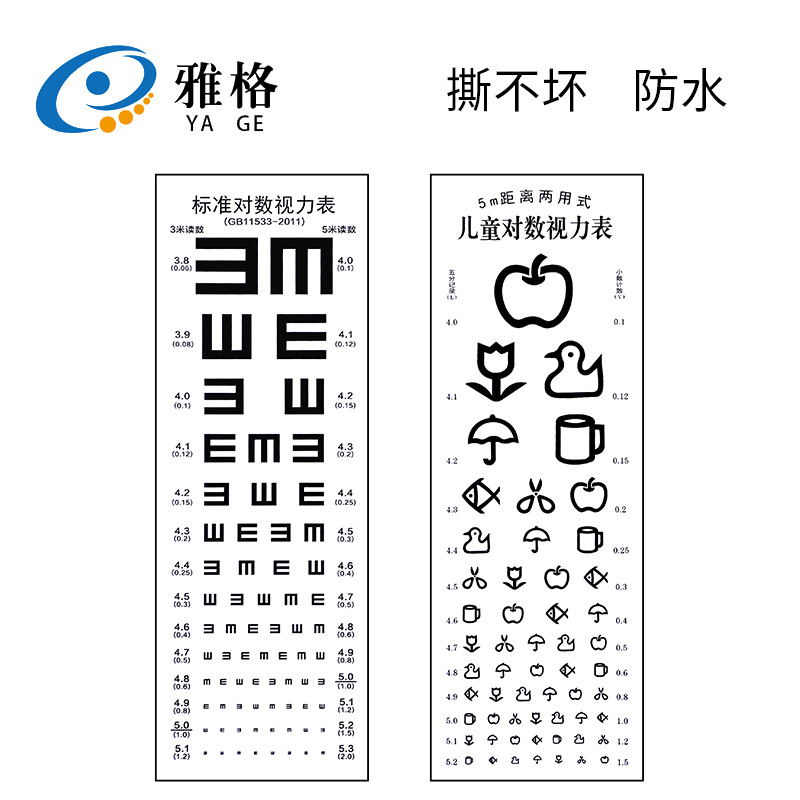 Visual acuity chart International standard Visual acuity chart Logarithmic thickening Poster children Visual acuity chart Of large number goods in stock wholesale