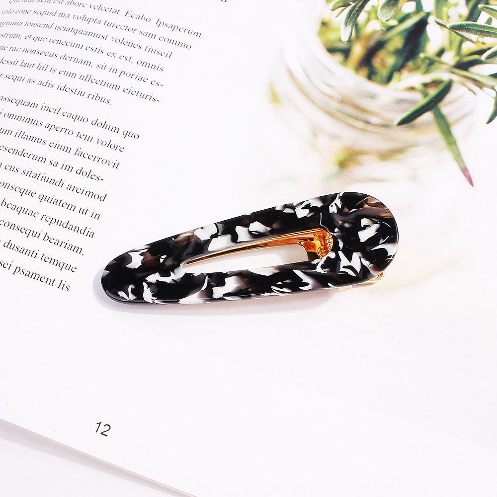 Acetate Hair Clip Marble Effect Acrylic Sheet Cheap Hair Accessories Wholesale display picture 1