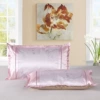 Pink ice silk pillowcase (one)